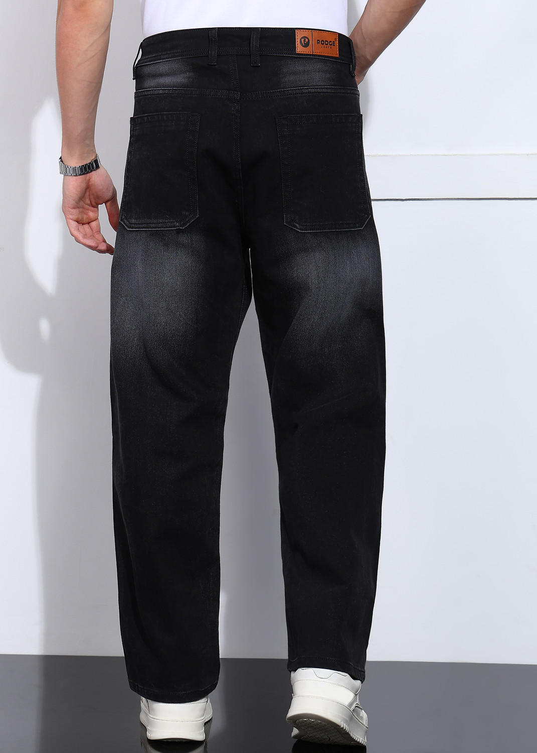 Image of PODGE Loose Fit Men Dark Grey Jeans