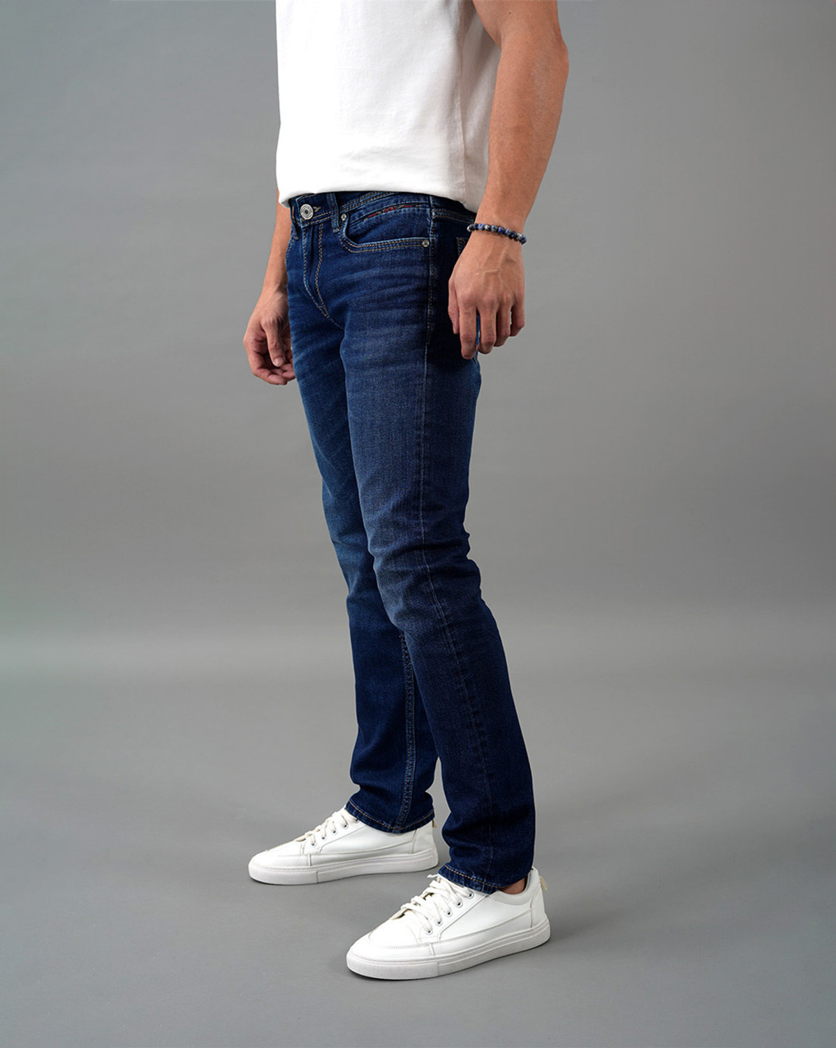 Image of ROOKIES Slim Men Dark Blue Jeans