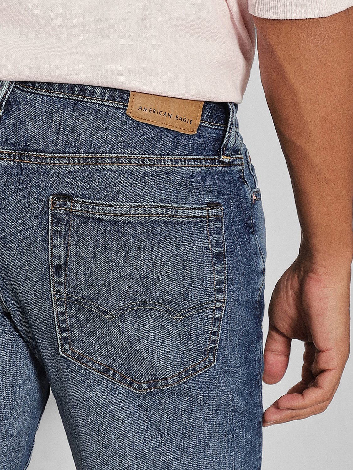 Image of American Eagle Outfitters Skinny Men Dark Blue Jeans