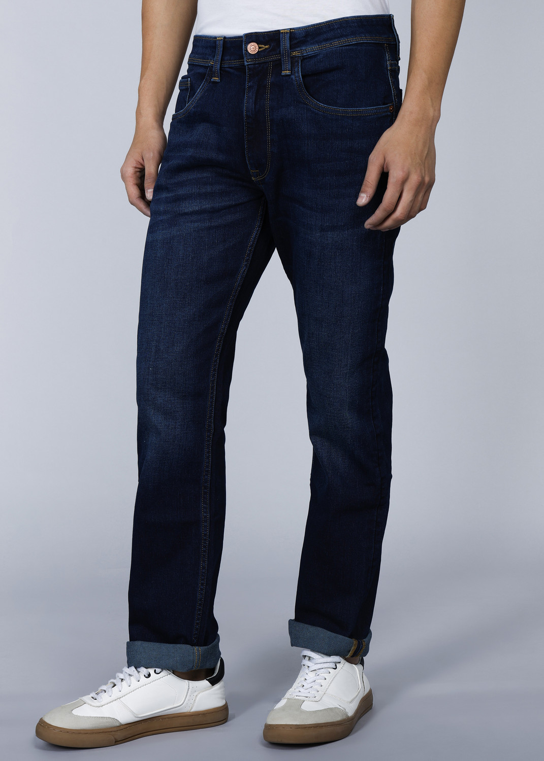 Image of Allen Solly Regular Men Blue Jeans