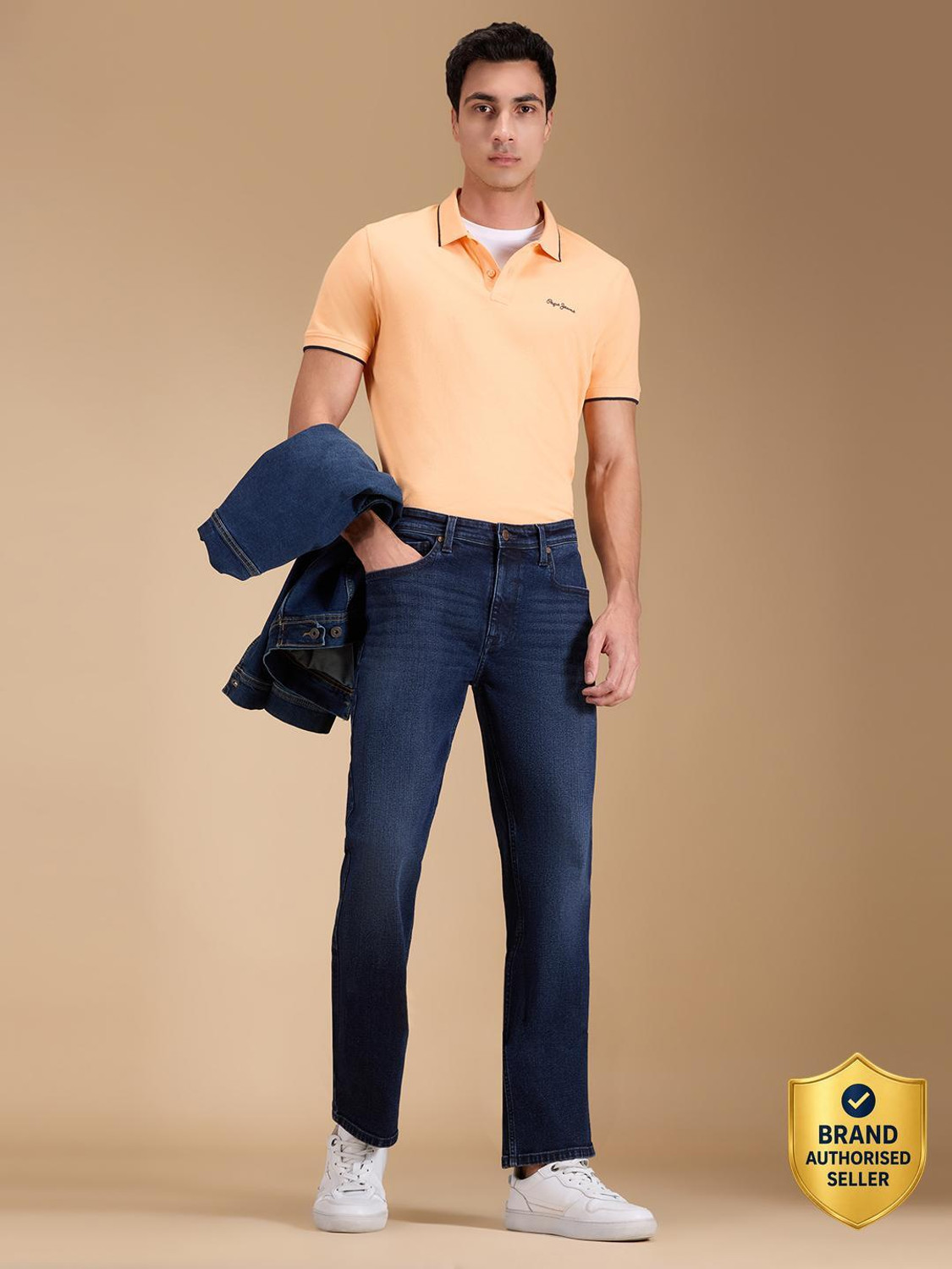 Image of Pepe Jeans Straight Fit Men Blue Jeans