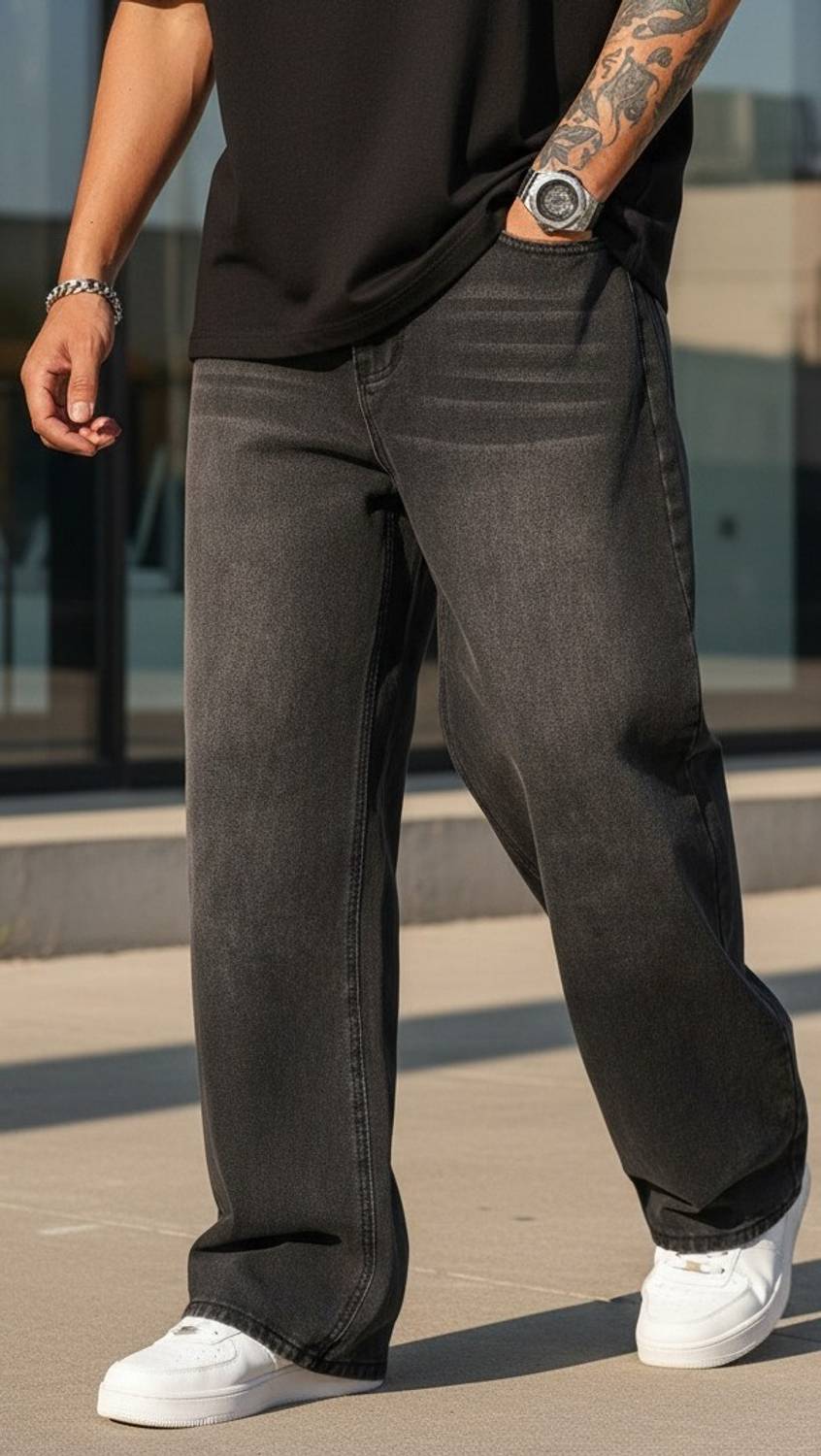 INDIGOX Straight Fit Grey Jeans - Image 4