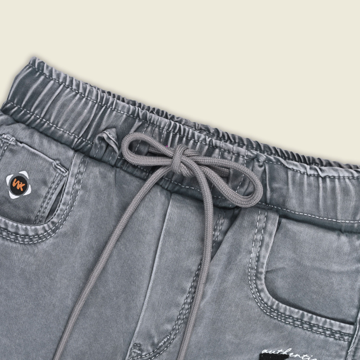 Image of Wishkaro Jogger Fit Boys Grey Jeans