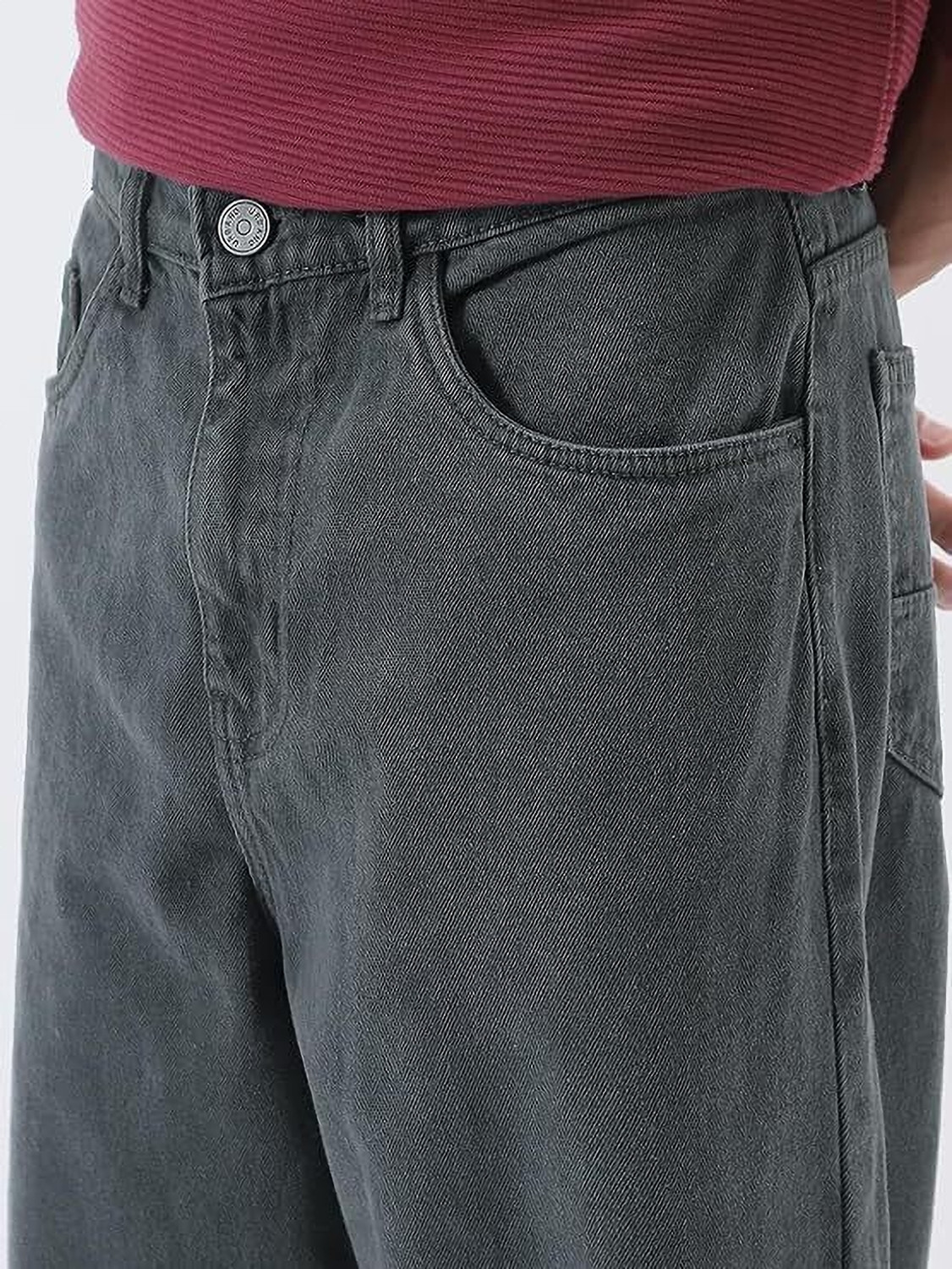 Image of UNITED DENIM Loose Fit Men Dark Grey Jeans