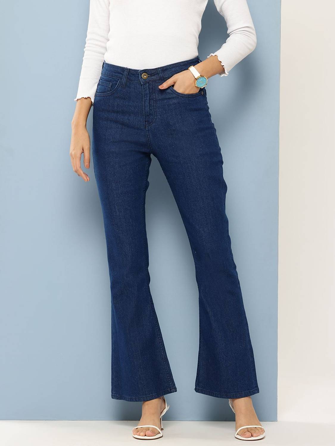CHEMISTRY Boot-Leg Women Blue Jeans
