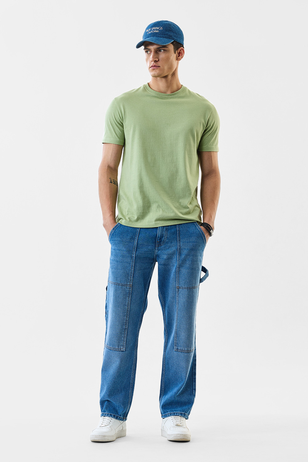 Image of Snitch Loose Fit Men Blue Jeans