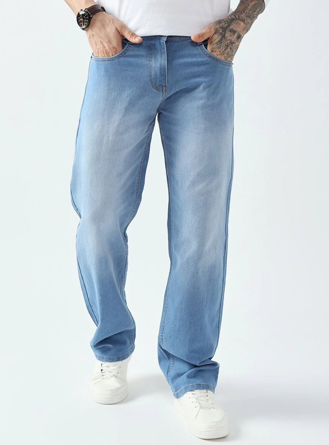 Image of DENIM LOOK Relaxed Fit Men Blue Jeans