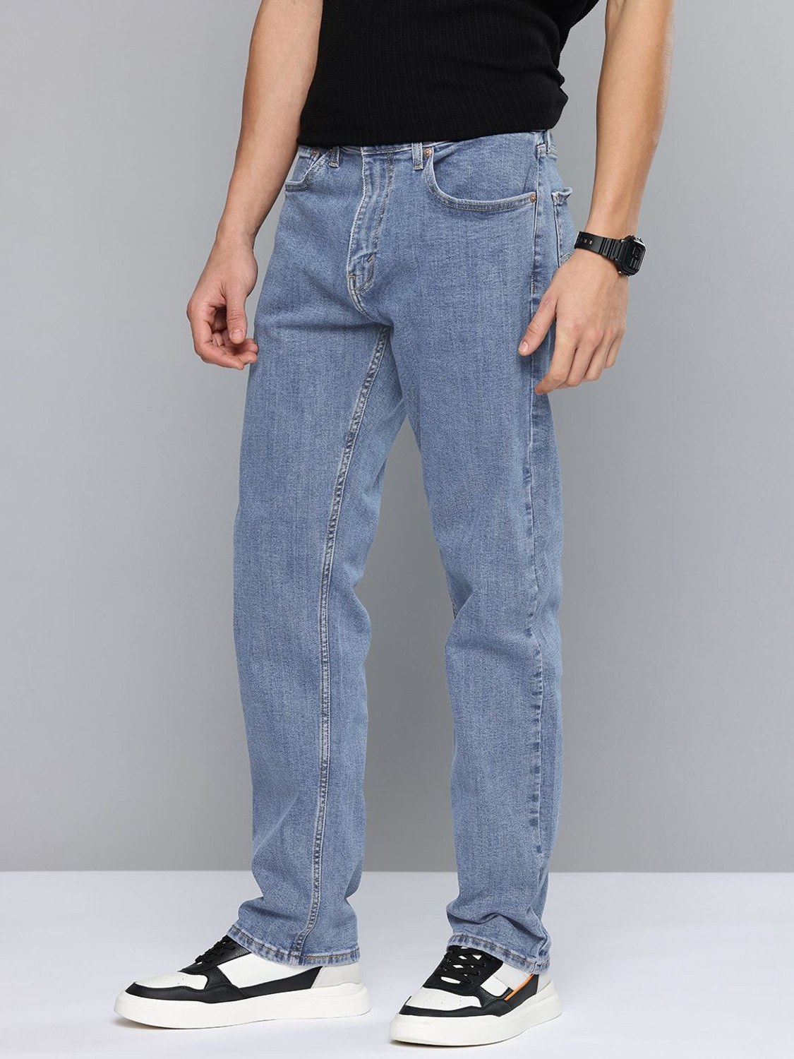 Image of LEVI'S 505 Straight Fit Men Blue Jeans