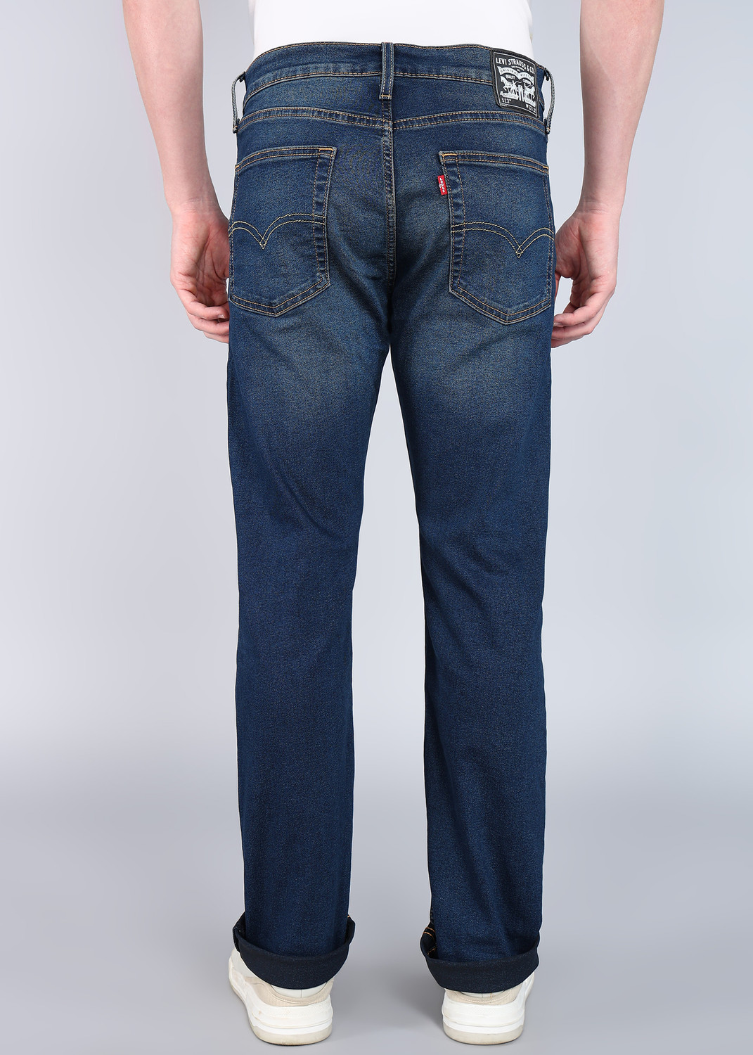 Image of LEVI'S Straight Fit Men Dark Blue Jeans