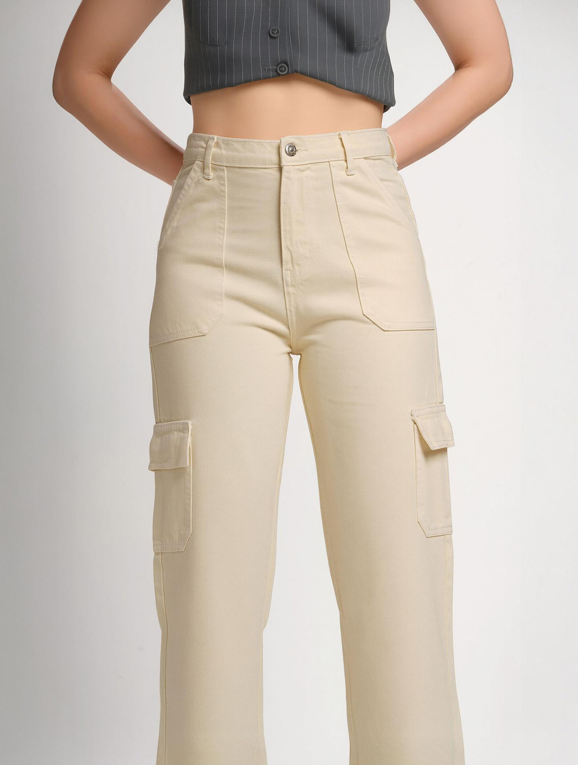 Image of me queen Loose Fit Women Beige Jeans