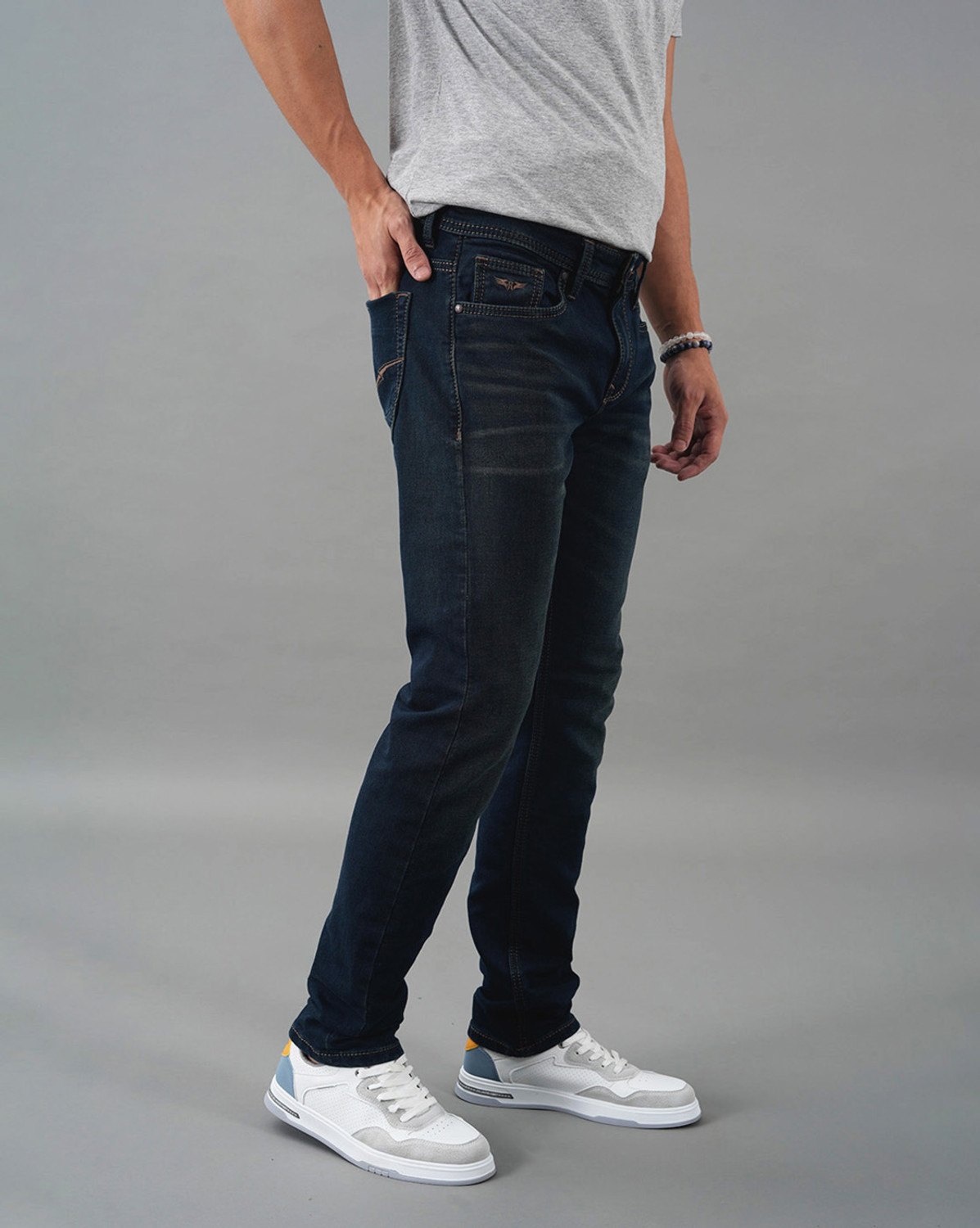 Image of ROOKIES Slim Men Dark Blue Jeans