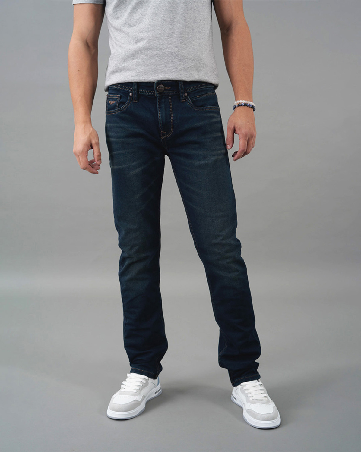 Image of ROOKIES Slim Men Dark Blue Jeans