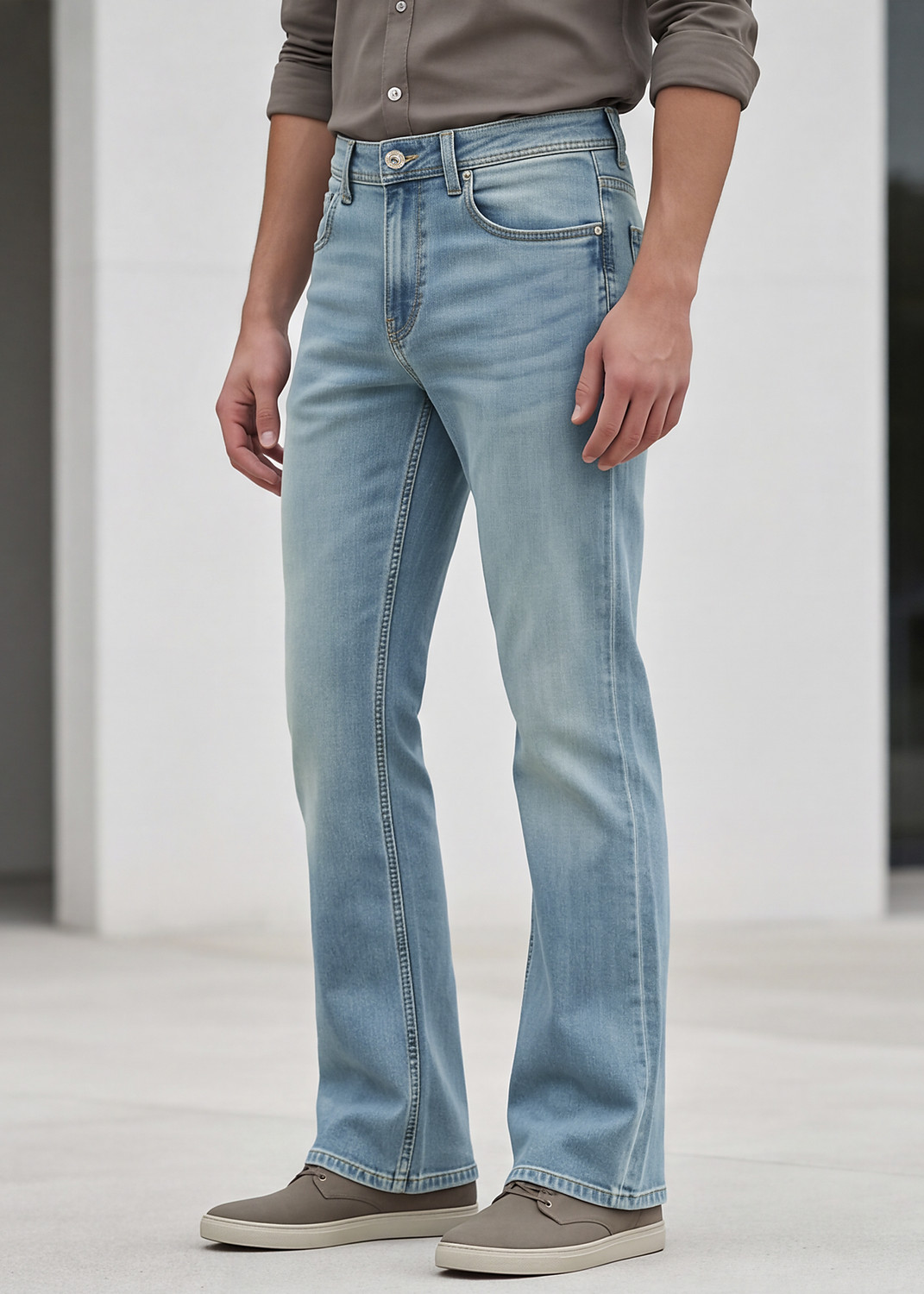 Image of KILLER Flared Men Blue Jeans