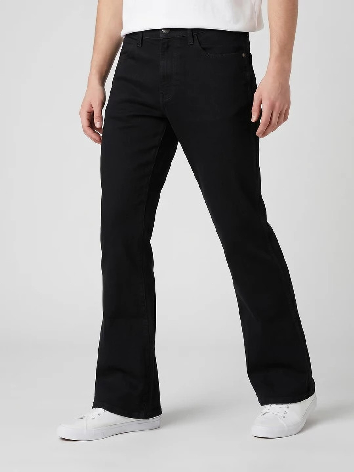 Image of Wrangler Regular Men Black Jeans