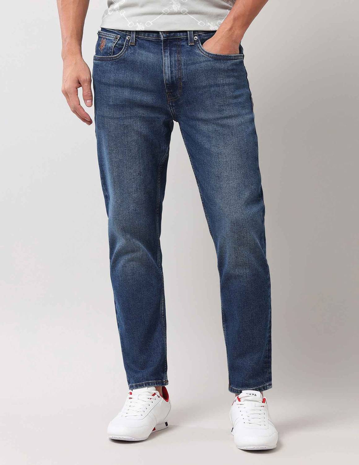 U.S. POLO ASSN. Tapered Fit Men Blue Jeans