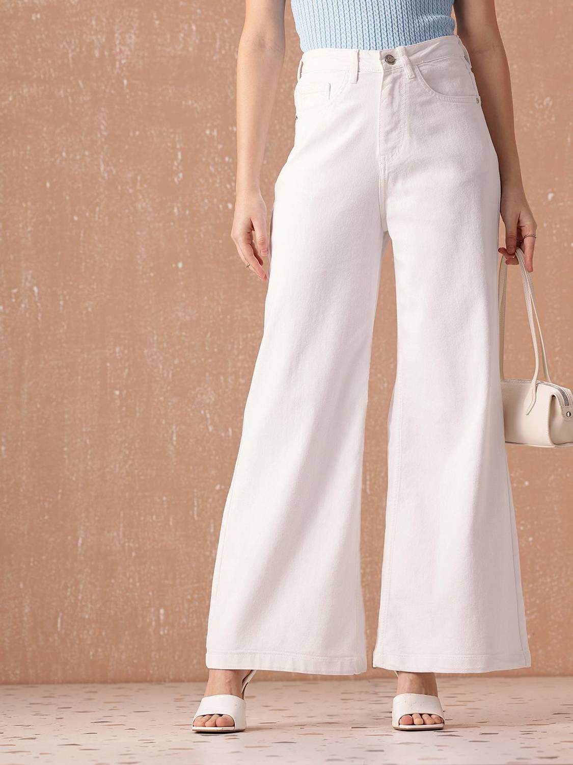 all about you Flared Women White Jeans