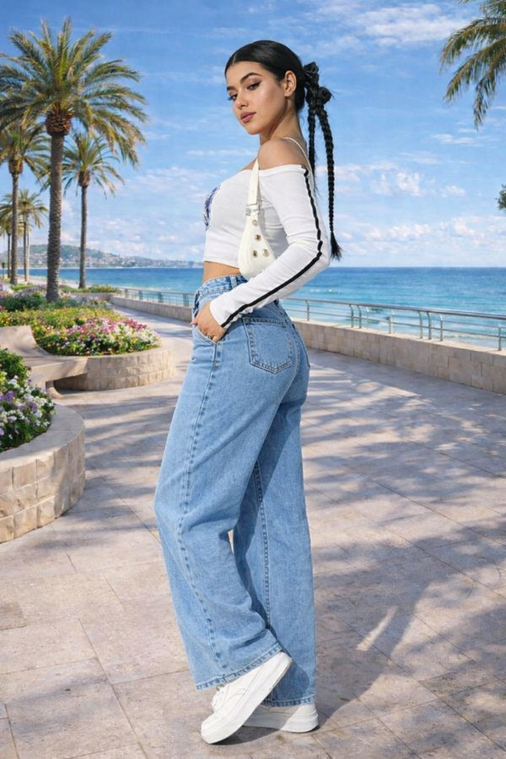Image of cnw Straight Fit Women Light Blue Jeans