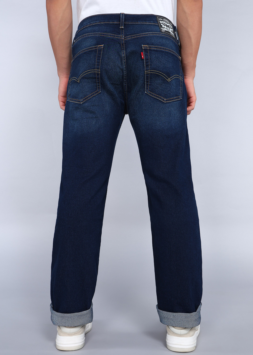 Image of LEVI'S Straight Fit Men Dark Blue Jeans