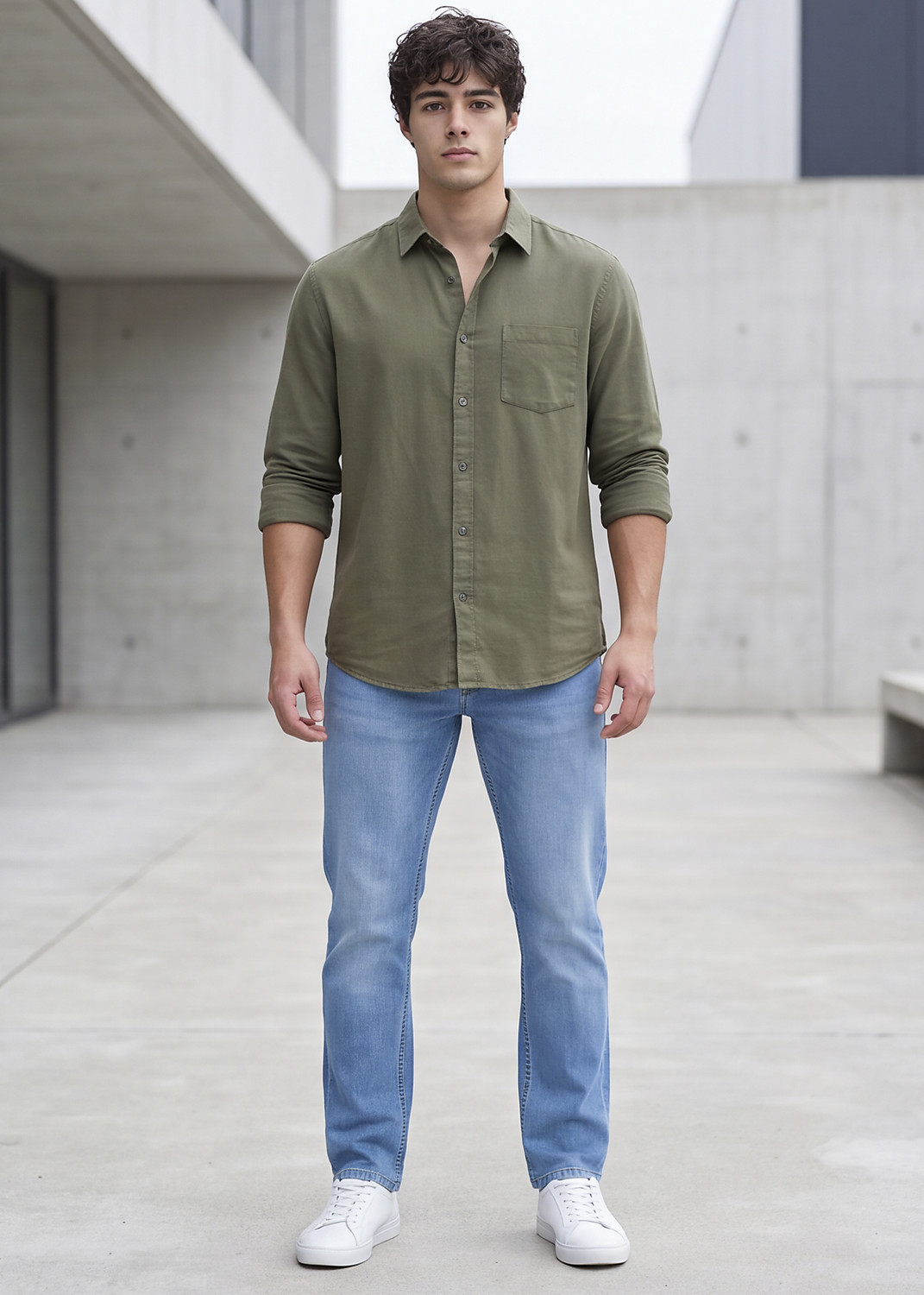 Image of KILLER Men Straight Fit Mid Rise Blue Jeans