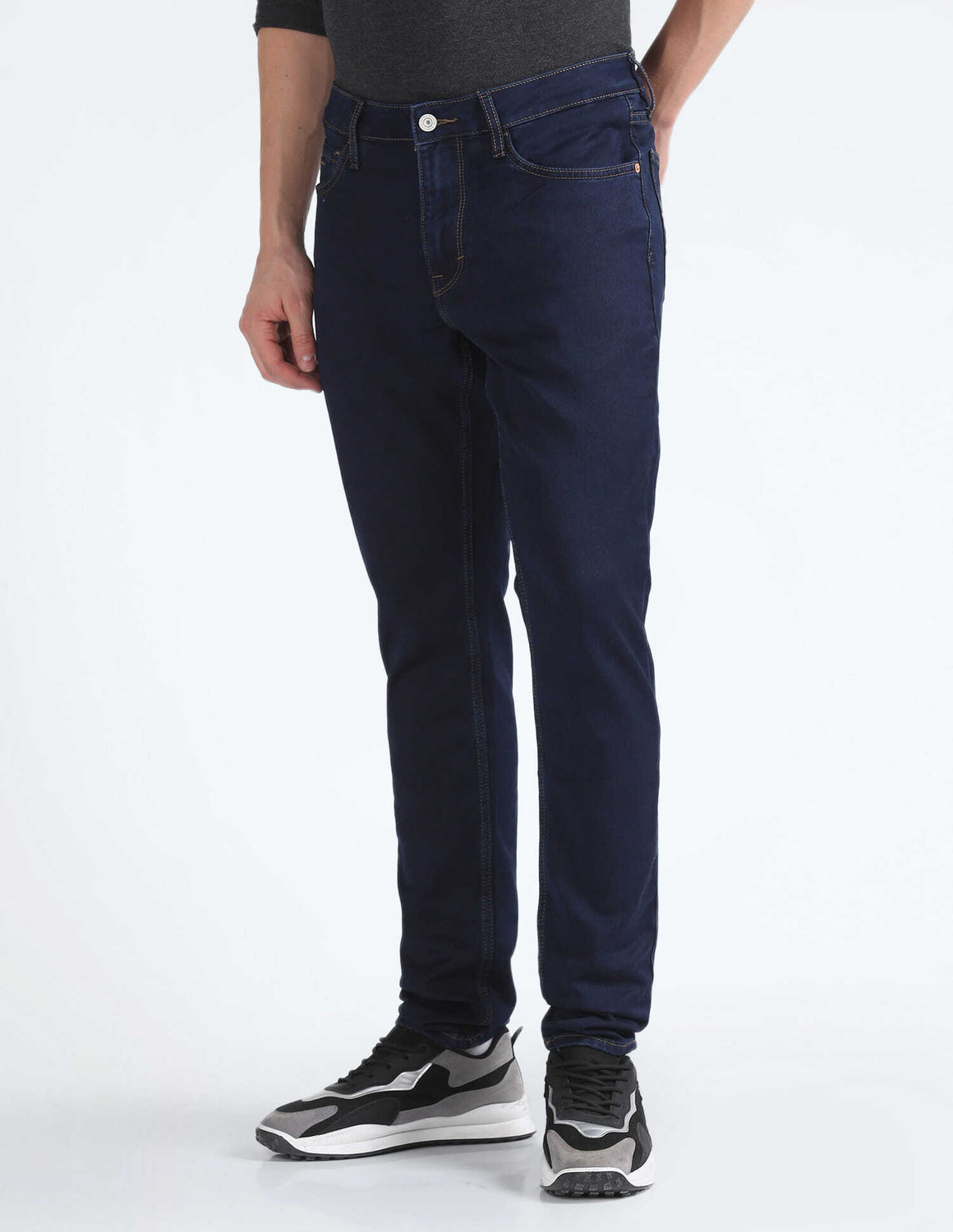 Image of FLYING MACHINE Skinny Men Blue Jeans