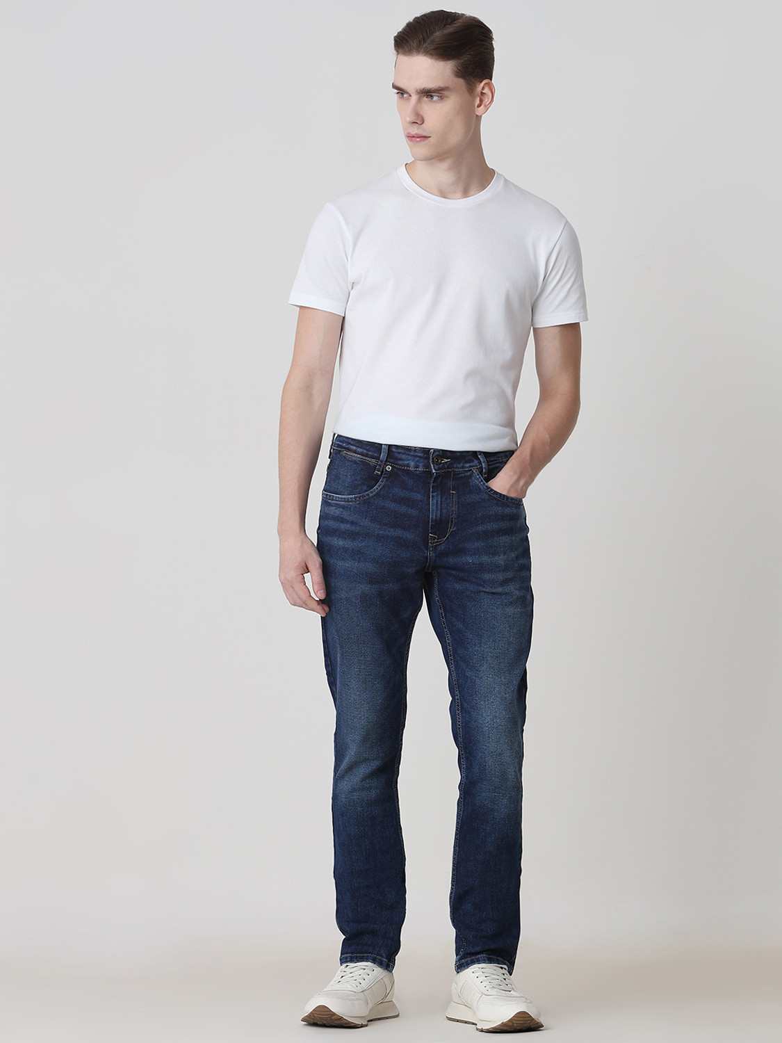Image of MUFTI Skinny Men Dark Blue Jeans