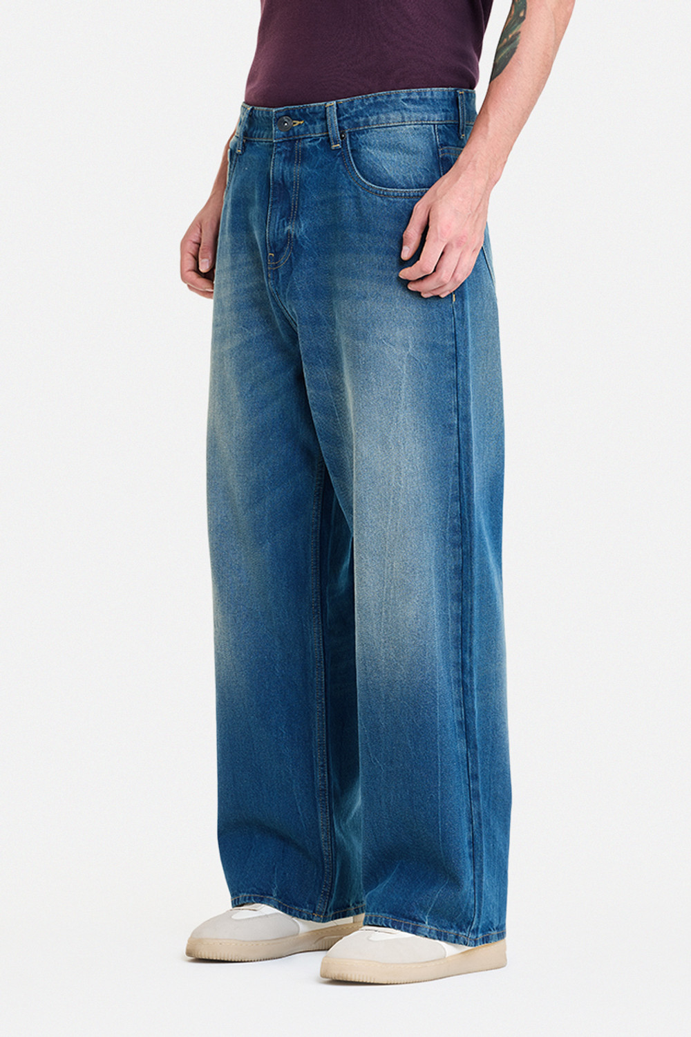 Image of Snitch Loose Fit Men Blue Jeans