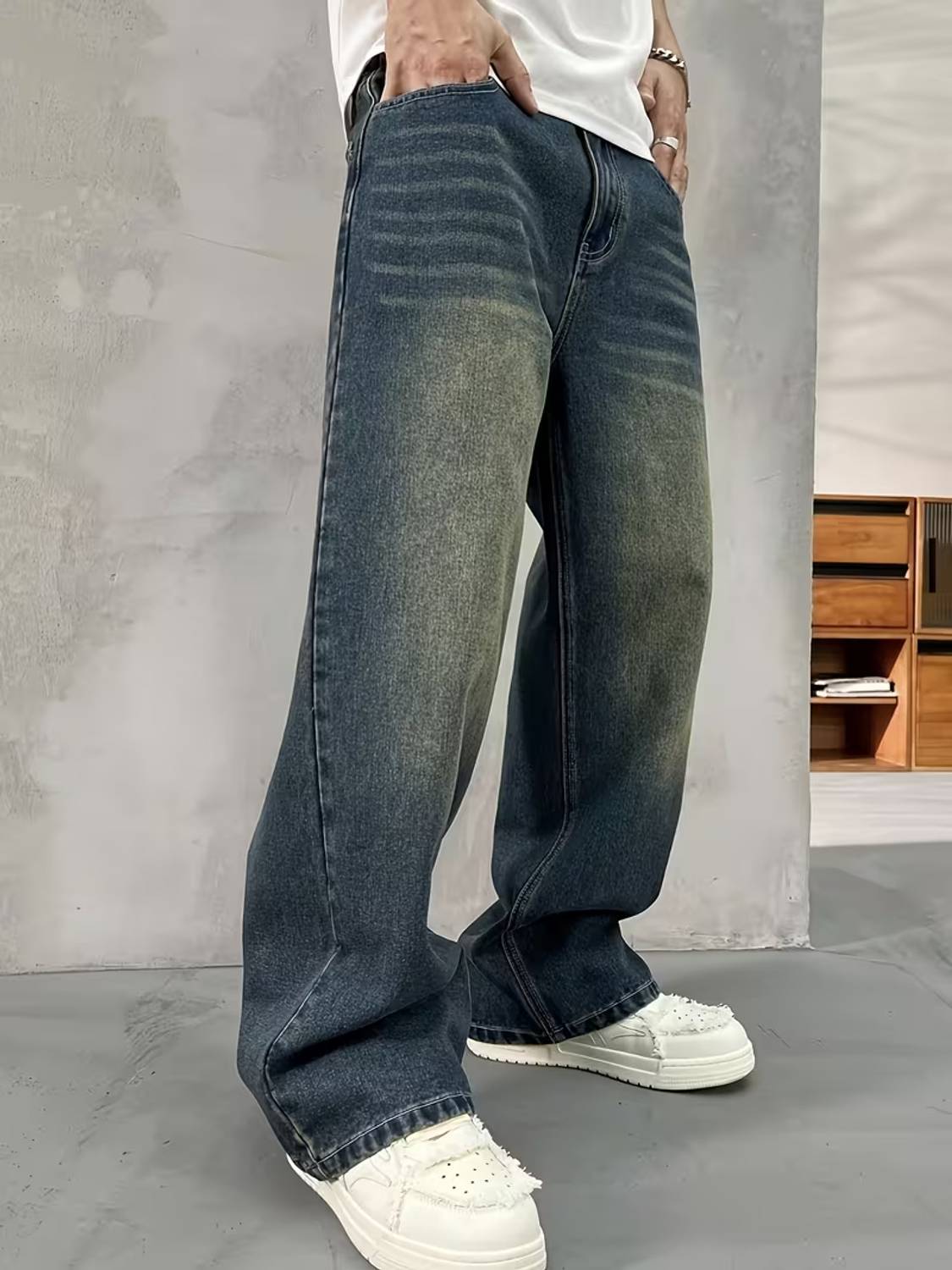 sky collection Loose Fit Men Blue Jeans - Image 5