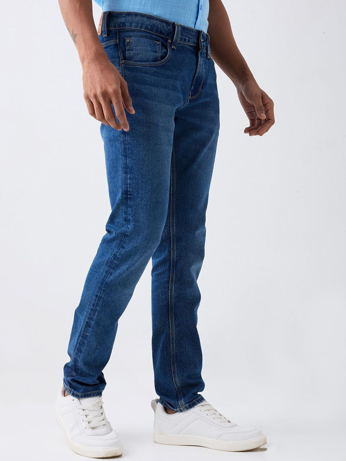 Image of Spykar Slim Men Blue Jeans