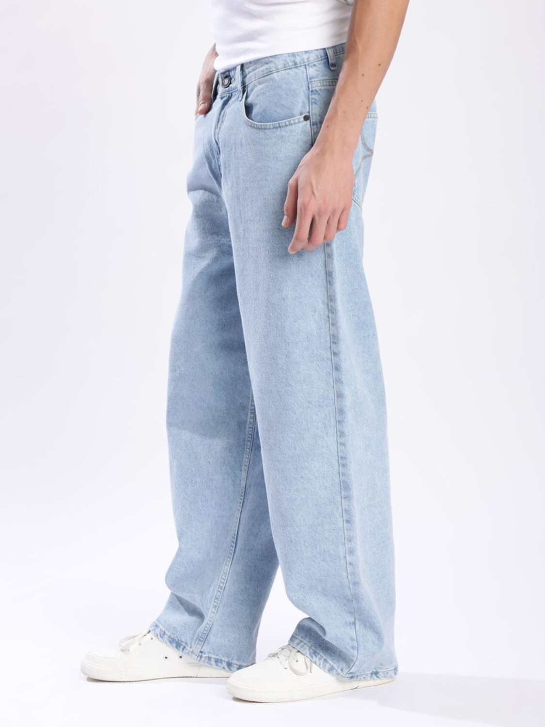 Image of Bene Kleed Loose Fit Men Blue Jeans