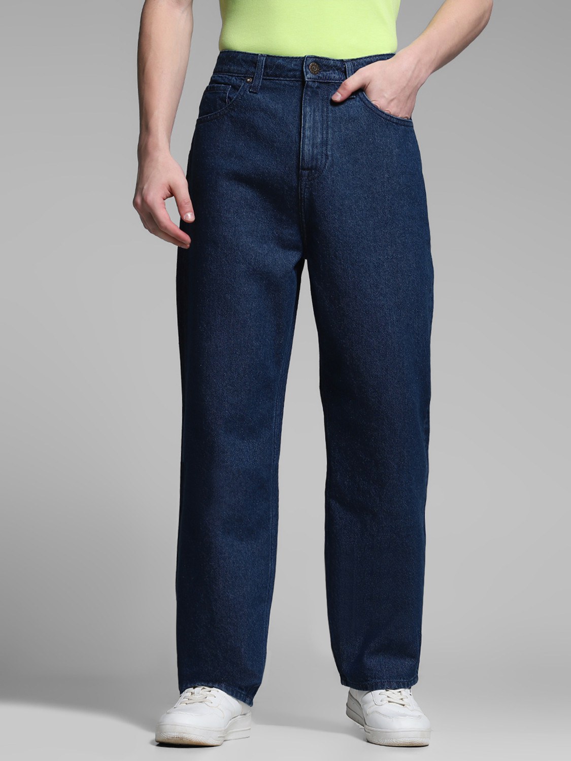 Image of JACK & JONES Loose Fit Men Dark Blue Jeans