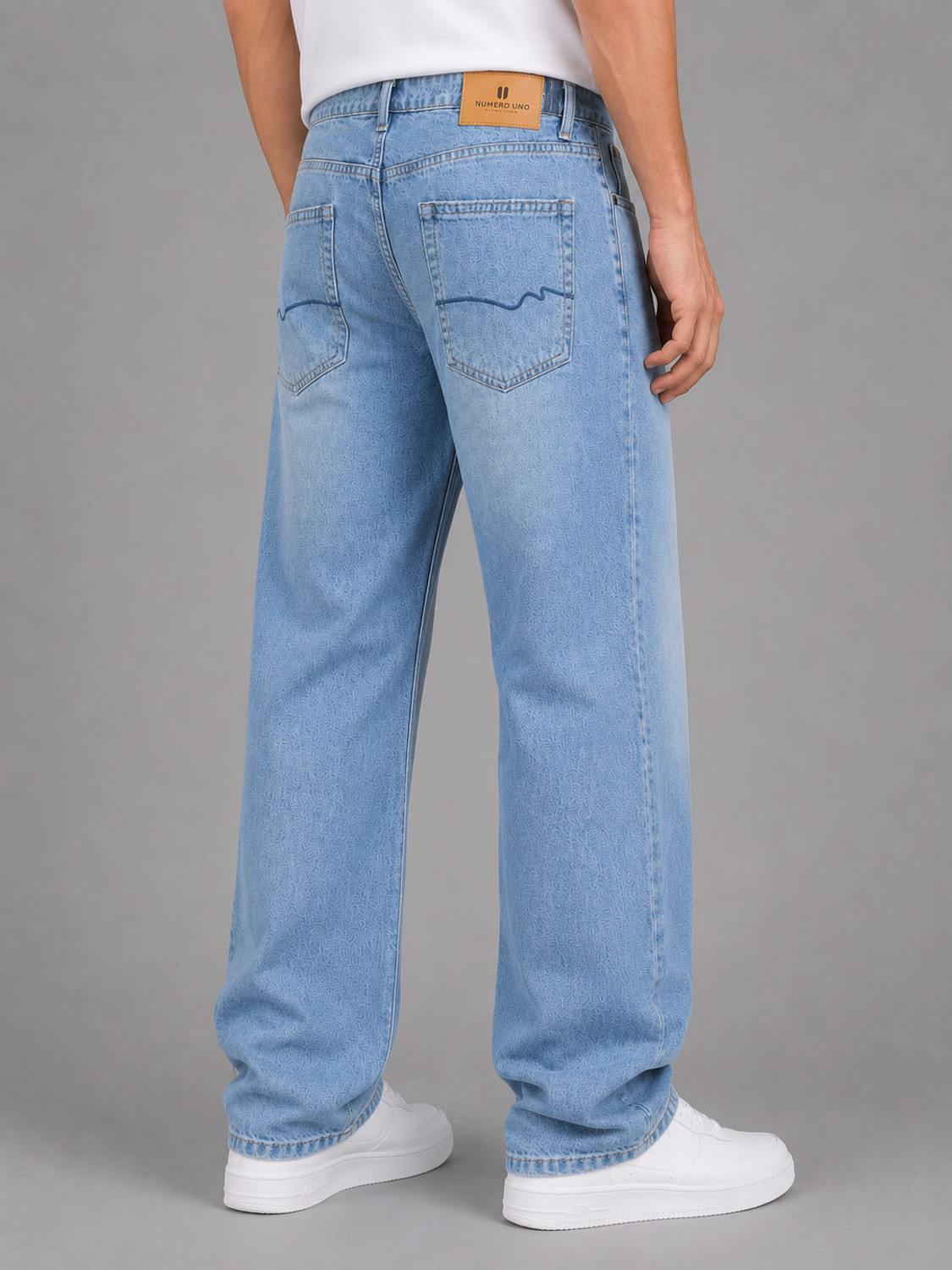 Image of NUMERO UNO Loose Fit Men Blue Jeans