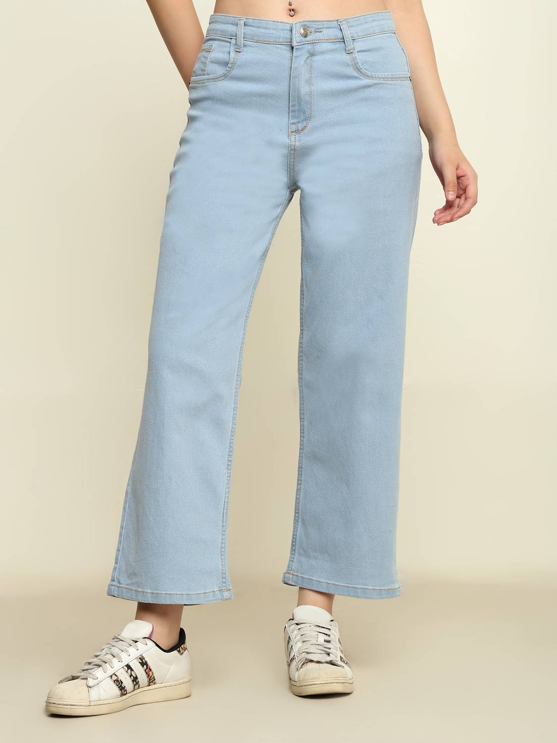 Zayla Flared Women Light Blue Jeans