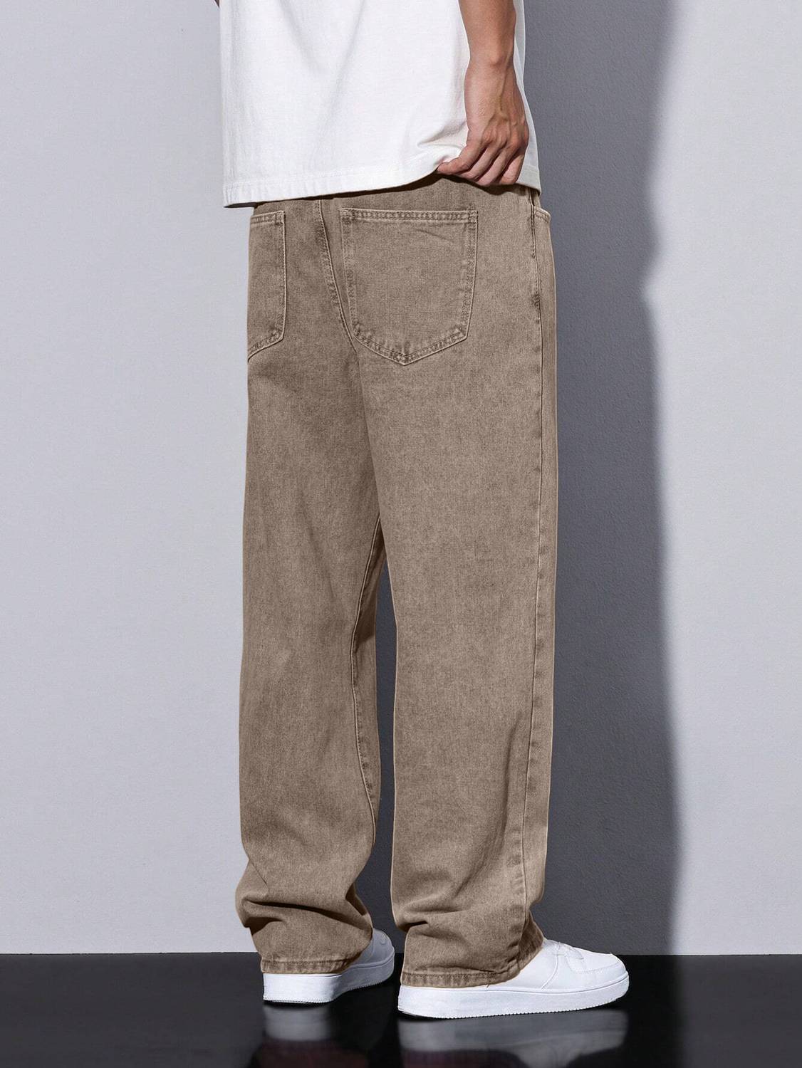 Plus91 Loose Fit Men Brown Jeans - Image 2