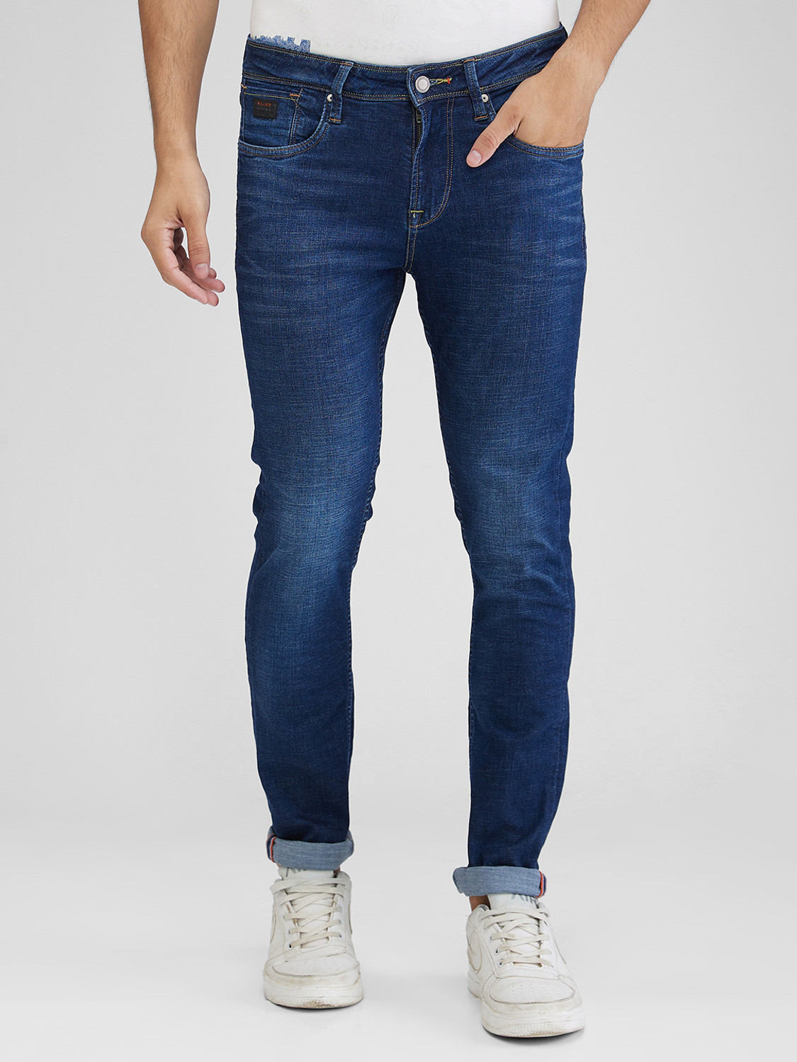 Image of KILLER Skinny Men Dark Blue Jeans