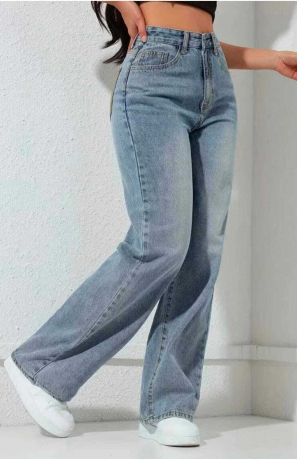 Image of Crezelle Wide Leg Women Light Blue Jeans