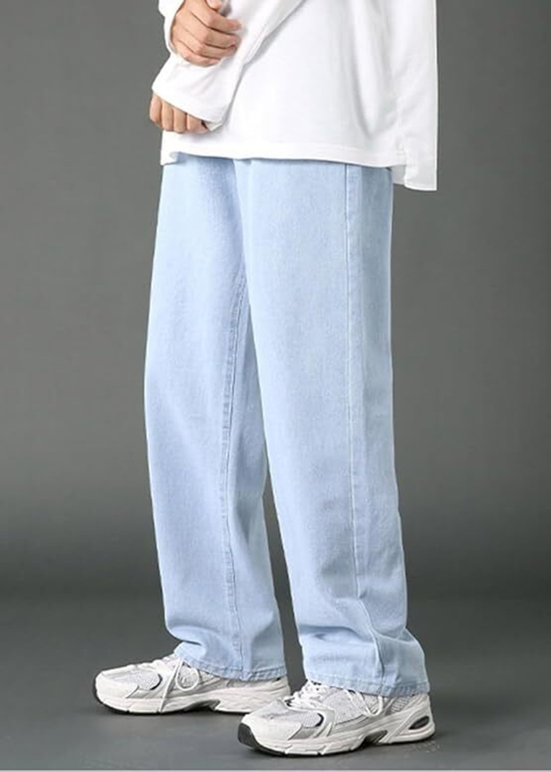 Image of JAARA Loose Fit Men Light Blue Jeans