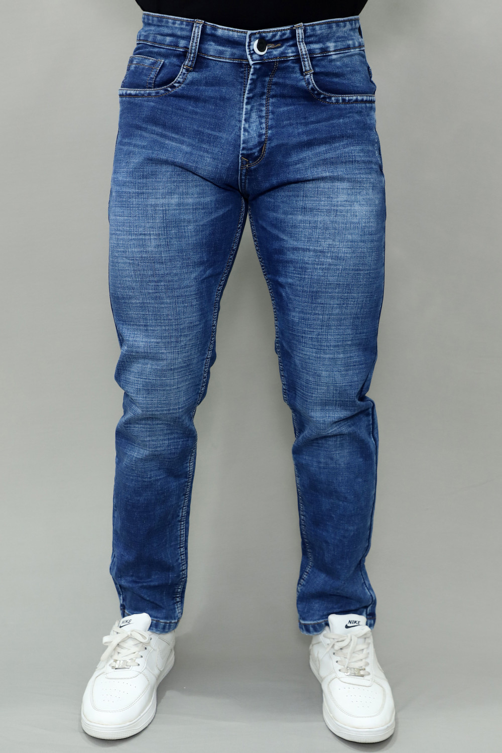 Image of UAE Denim Regular Men Blue Jeans