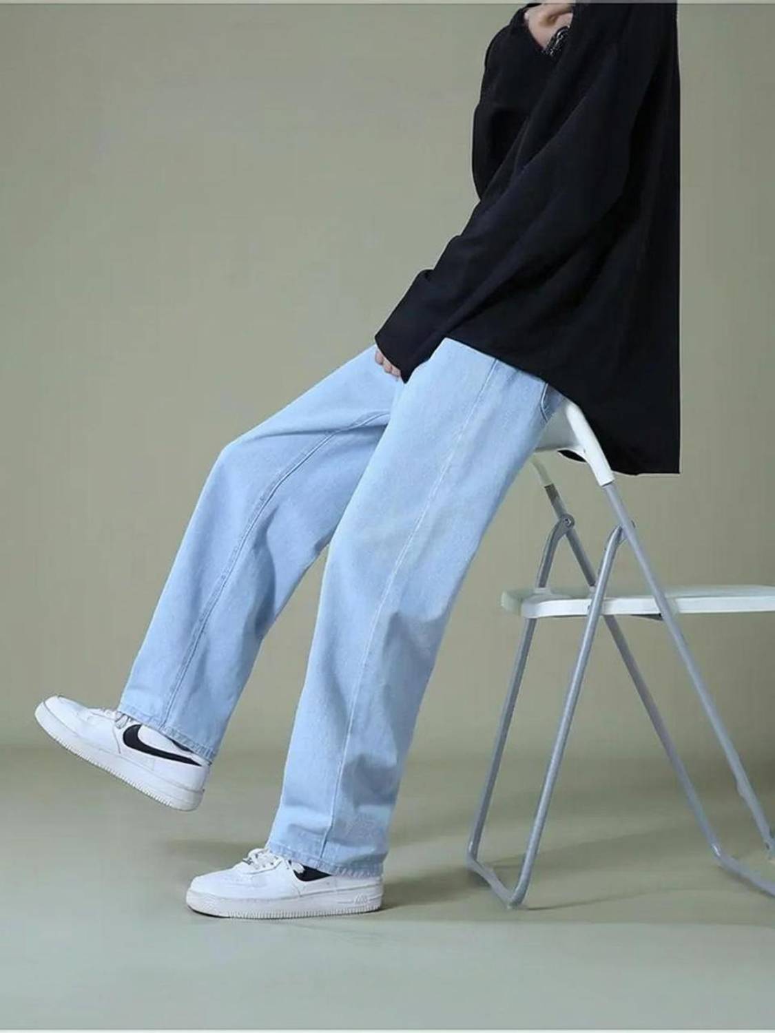 7 CUTS Straight Fit Men Light Blue Jeans - Image 1
