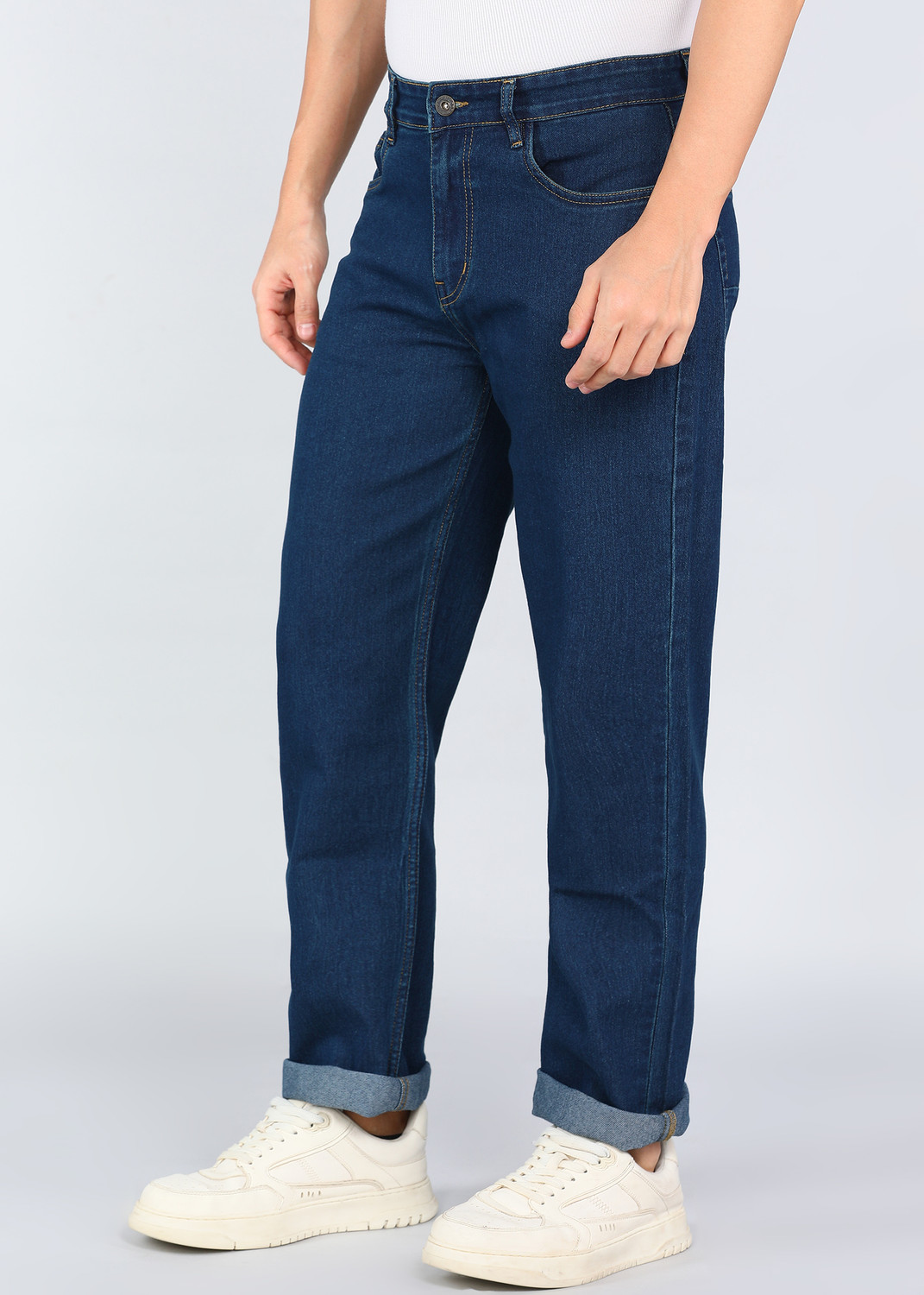 Image of R.Code by The Roadster Life Co. Regular Men Blue Jeans