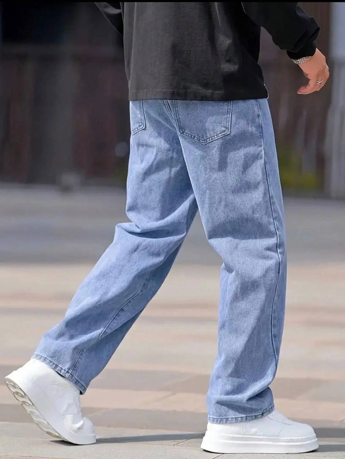 KD KRSNA OF DENIM Straight Fit Men Light Blue Jeans - Image 2