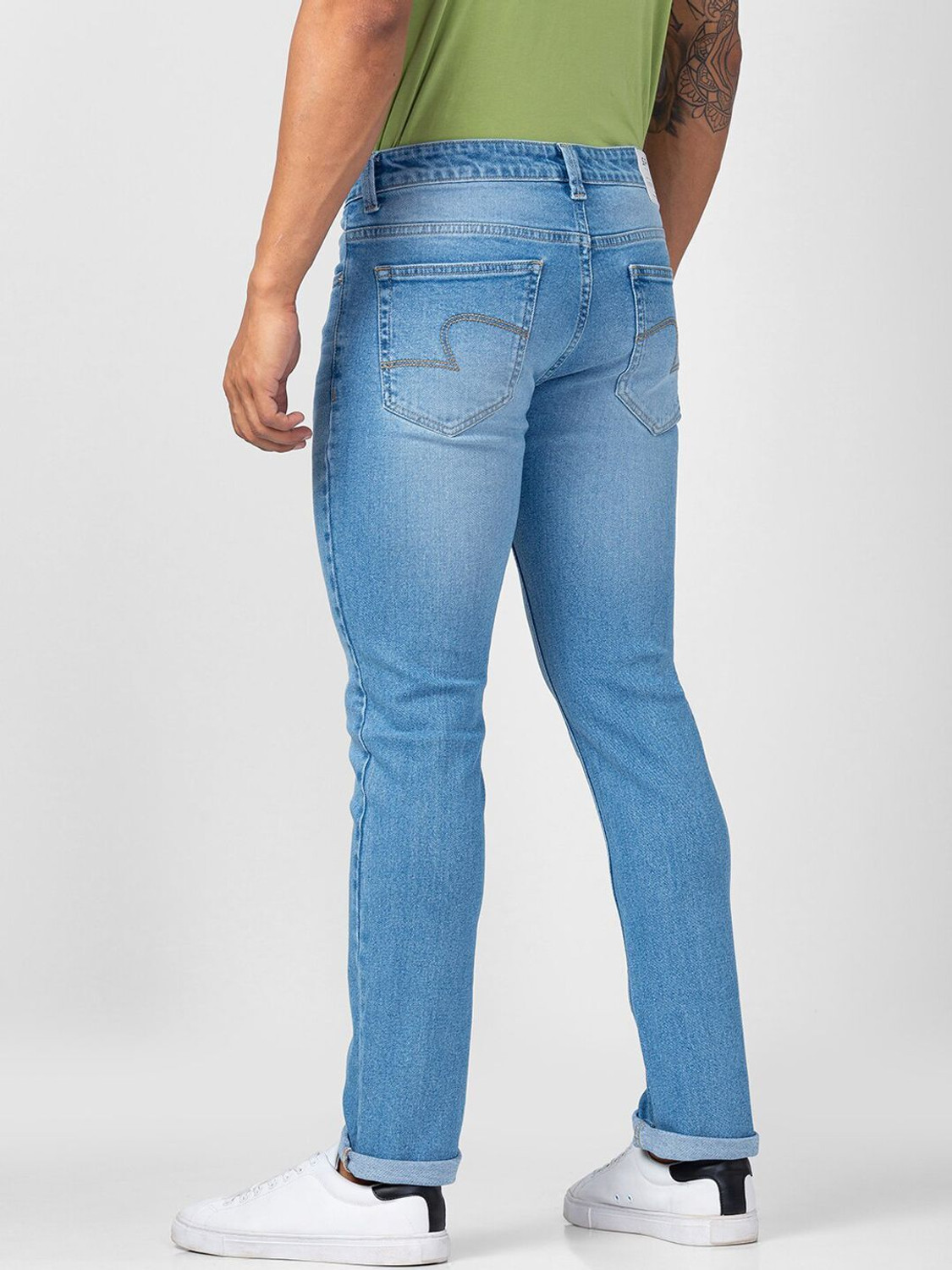 Image of Spykar Regular Men Blue Jeans