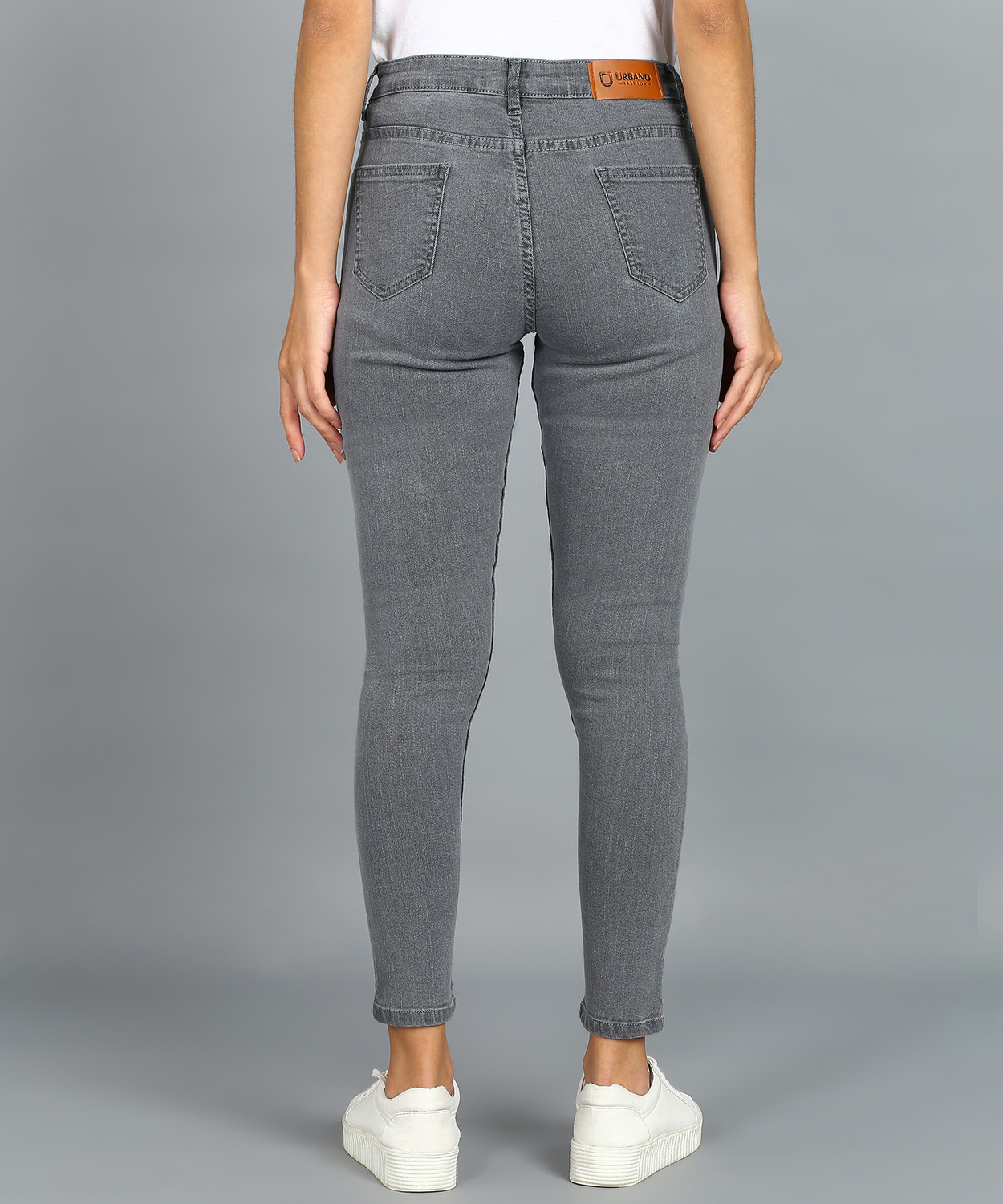 Image of Urbano Fashion Skinny Women Grey Jeans