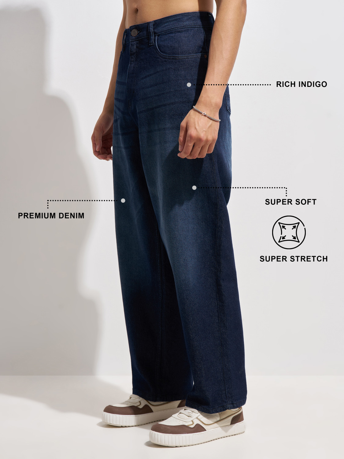 Image of HIGHLANDER Loose Fit Men Blue Jeans