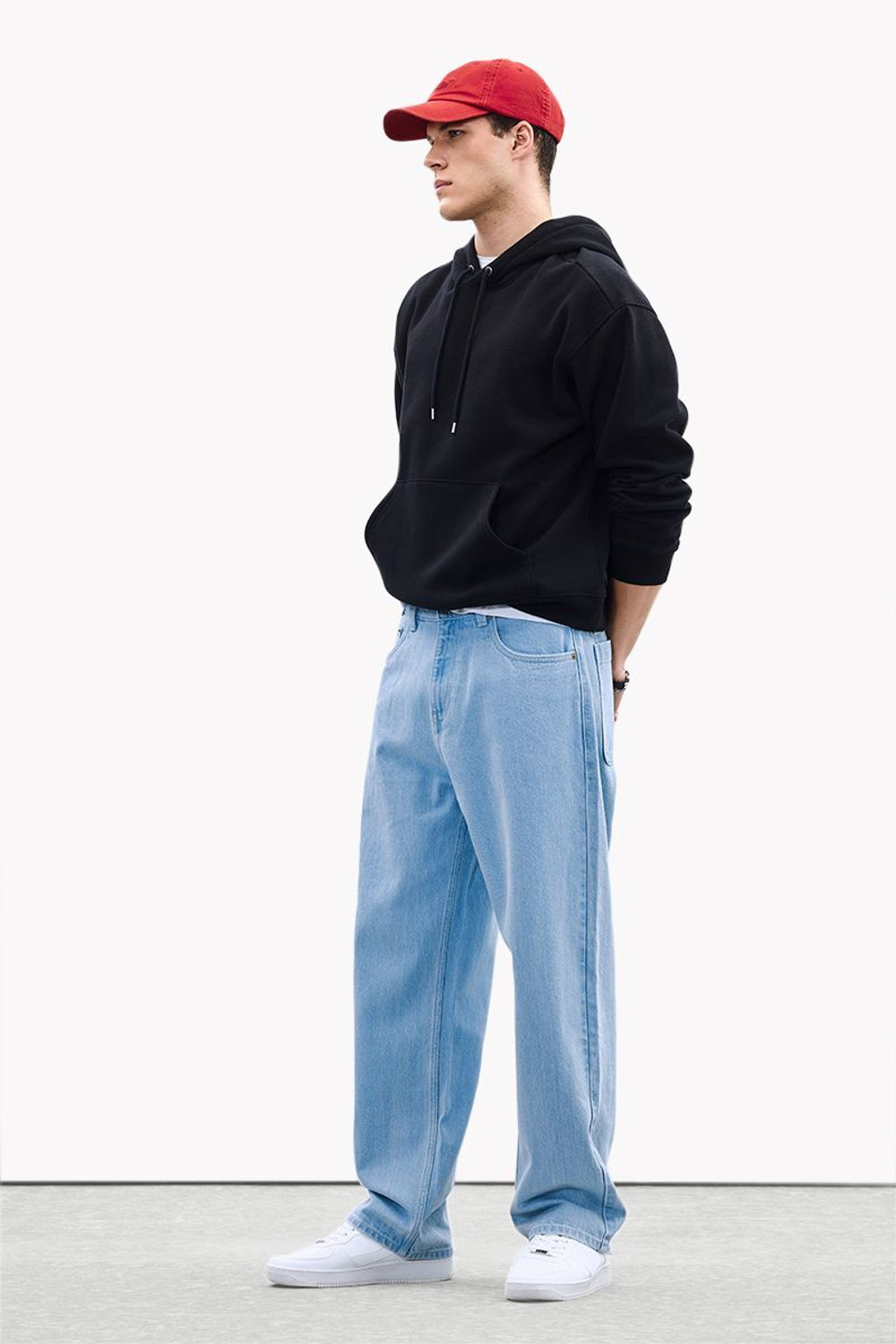 Image of Snitch Loose Fit Men Light Blue Jeans