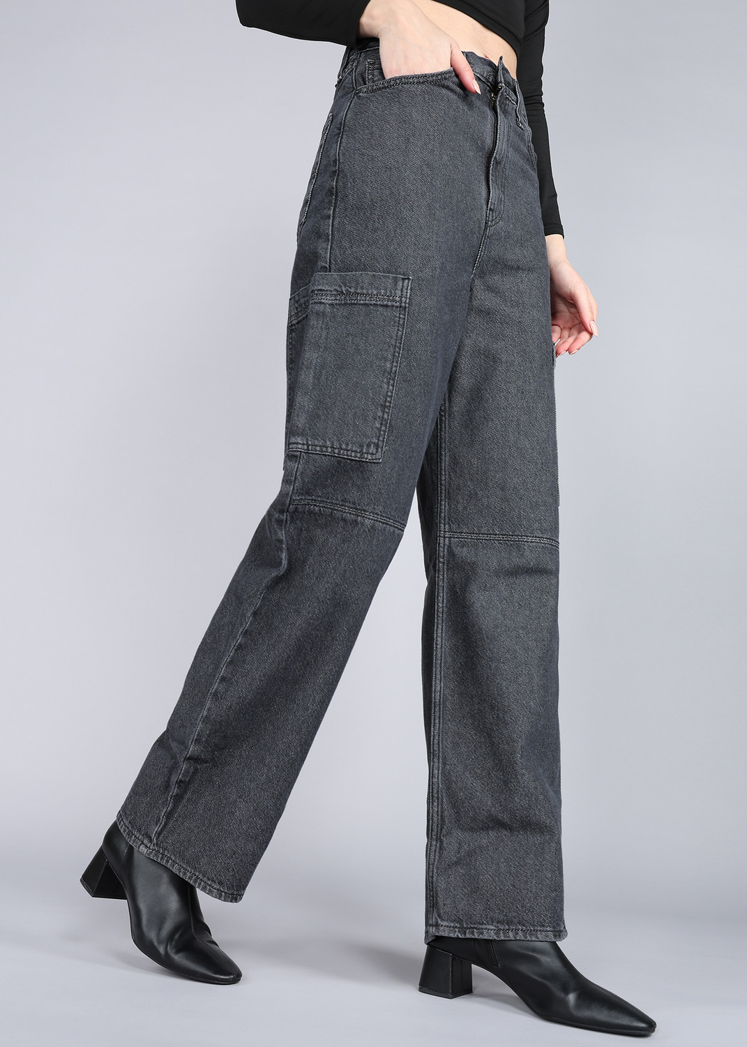 Image of LEVI'S Loose Fit Women Dark Grey Jeans