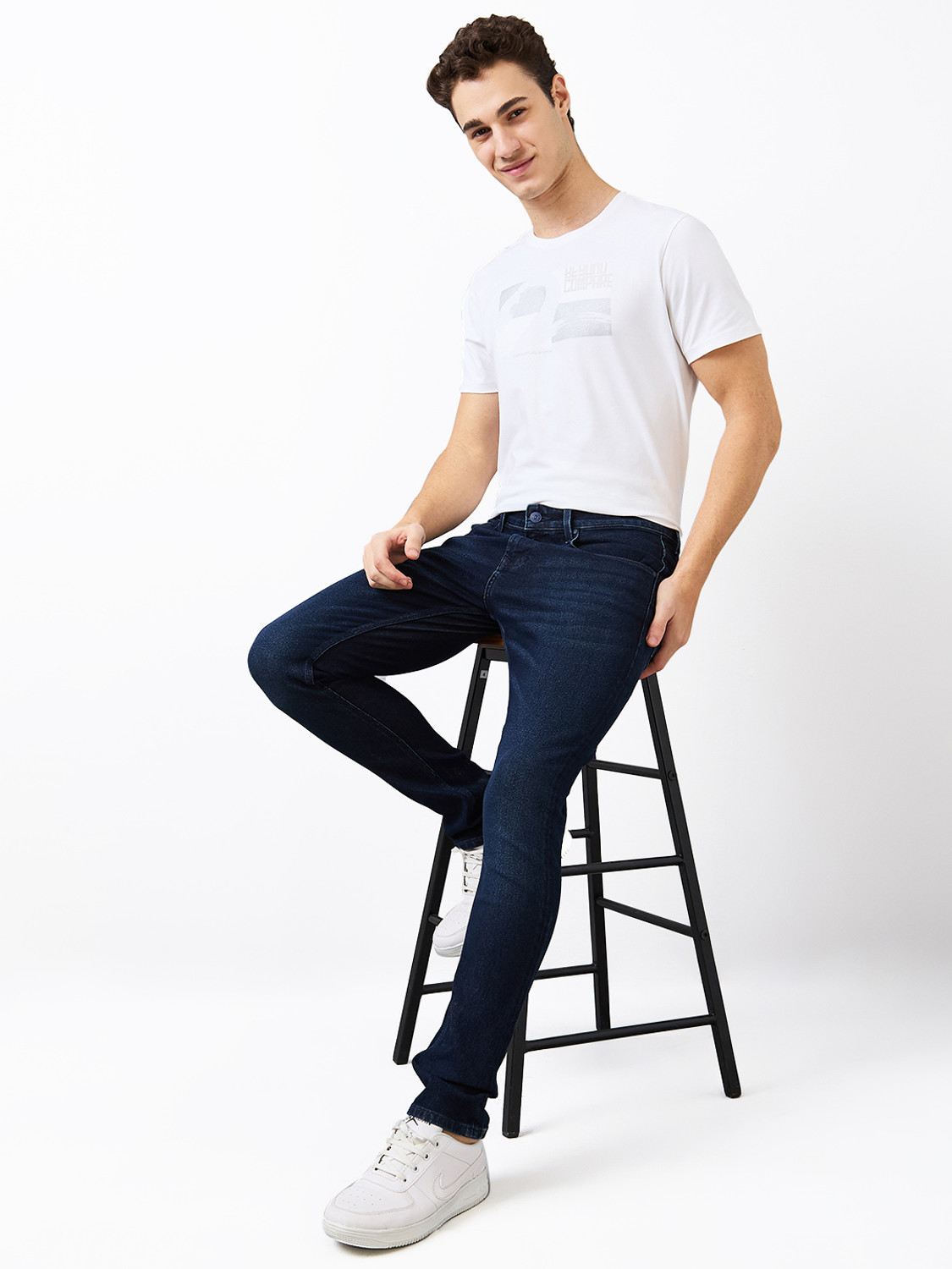 Image of Spykar Slim Men Blue Jeans