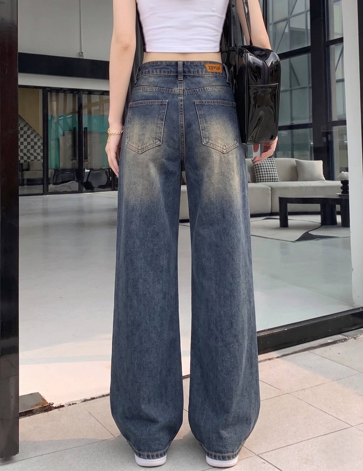 zayla Wide Leg Women Blue Jeans - Image 2