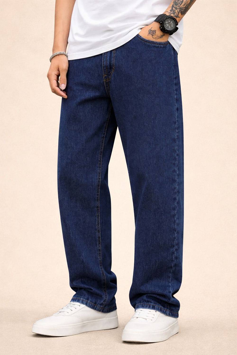 HANGERHOOD Straight Fit Men Blue Jeans - Image 1