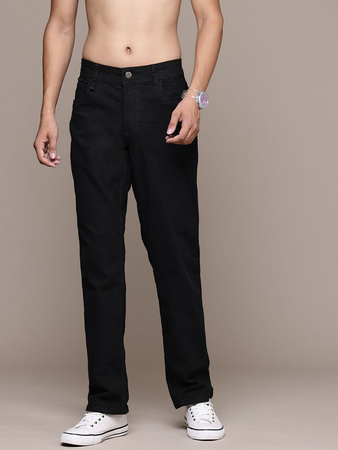 Image of Roadster Slim Men Black Jeans
