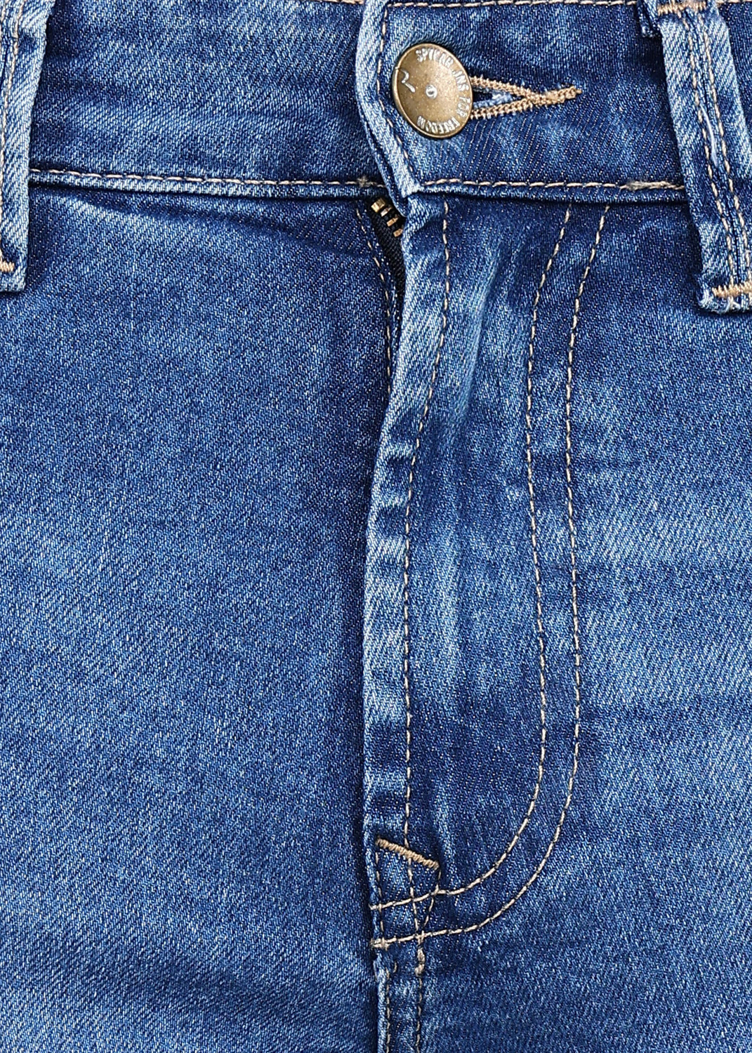 Image of Spykar Regular Men Blue Jeans